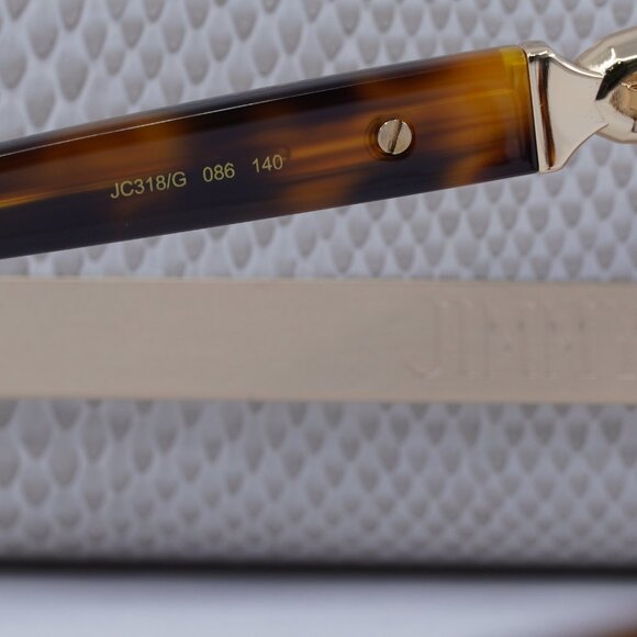 Jimmy Choo JC318/G 0086 00 Square 54mm Eyeglasses - Havana - Picture 9 of 11